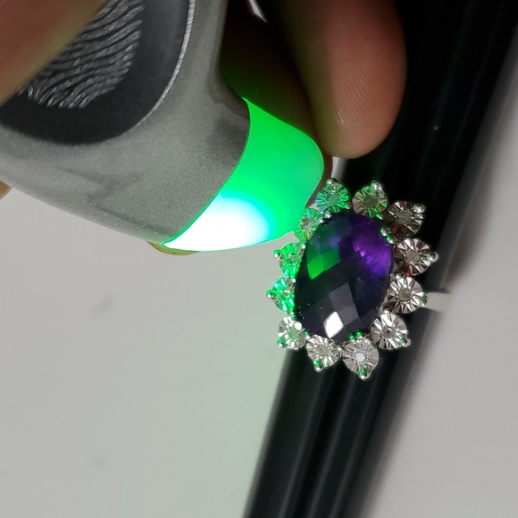 Watch Video / The Imperial Bloom: Sterling Silver Amethyst and Diamond Ring - Picture 3 of 7